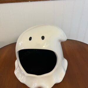 Halloween Wide Mouth Ceramic‎ Ghost Candy Dish jar